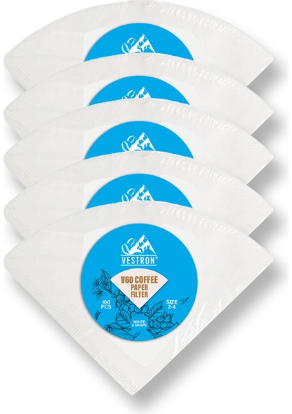 V60 Filtre Kağıdı Eko Set (5*100 Adet) Vcw