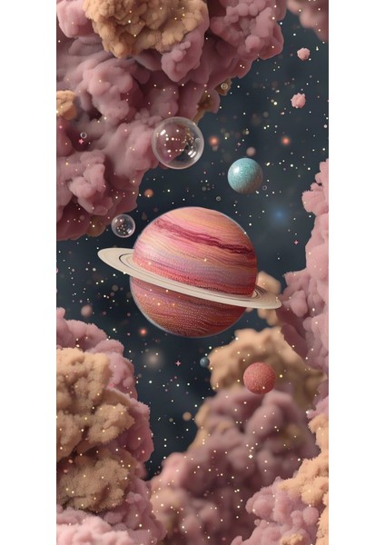 Şekerden Gezegenler V1 Ev Duvar Salon Güzellik Salonu Ofis Dükkan Dekarasyon Kanvas Tablo fiyatları