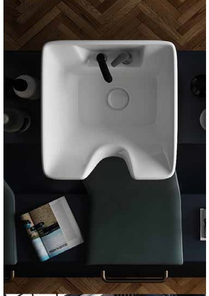 Seramik Kuaför Lavabosu 57 cm Beyaz Bayan Kare Yıkama Başlığı fiyatları