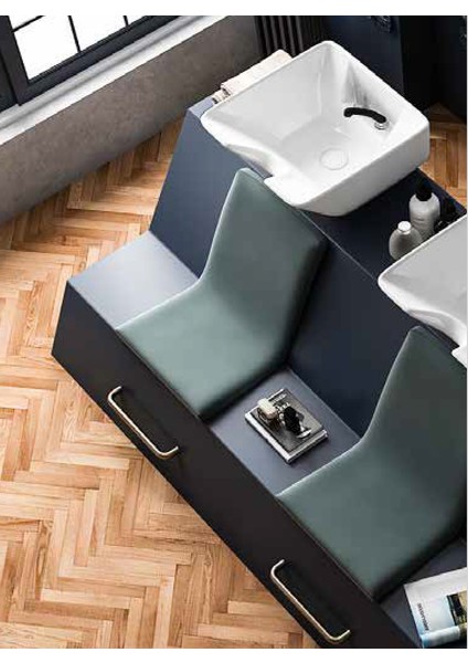 Seramik Kuaför Lavabosu 57 cm Beyaz Bayan Kare Yıkama Başlığı modelleri