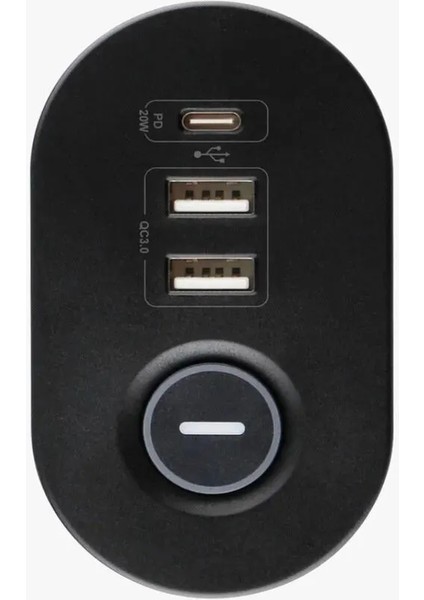 3x Priz 2x USB 1x Type-C Girişli Priz Masa Kenar Sıkıştırmalı Priz Masaüstü Montaj Akım Koruma Prizi