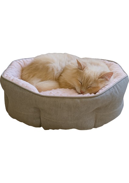 Princess, Çift Taraflı Minderli, Ultra Yumuşak, Kaydırmaz Tabanlı, Yıkanabilir Kedi ve Köpek Yatağı
