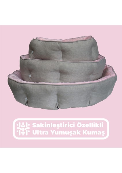 Princess, Çift Taraflı Minderli, Ultra Yumuşak, Kaydırmaz Tabanlı, Yıkanabilir Kedi ve Köpek Yatağı modelleri