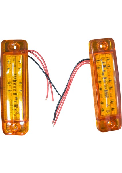 Sarı Sarı Flaşlı 18 LED 12-24V Kasa Panjur LAMBA(TAS.046S) 2 Adet Fiyatı