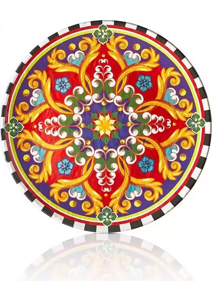 11945.CW.COR - Tilda Cordoba Yuvarlak Tabak 45 Cm, Thermoset Melamin