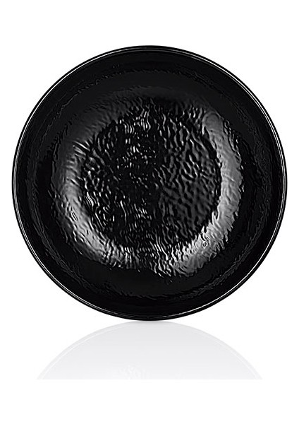 11623.BL - Tilda 6'lı Siyah Çukur Tabak Seti 23 Cm, Thermoset Melamin