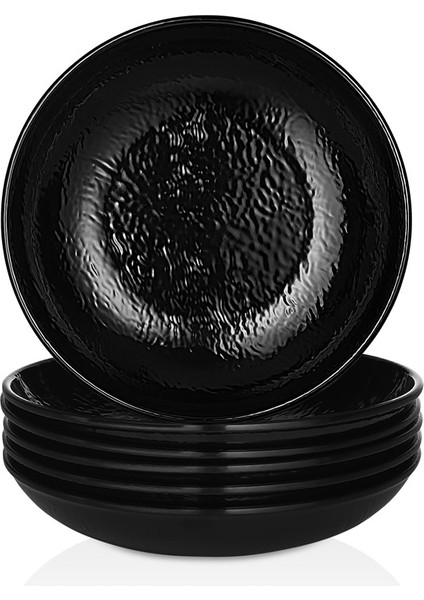 11623.BL - Tilda 6'lı Siyah Çukur Tabak Seti 23 Cm, Thermoset Melamin modelleri