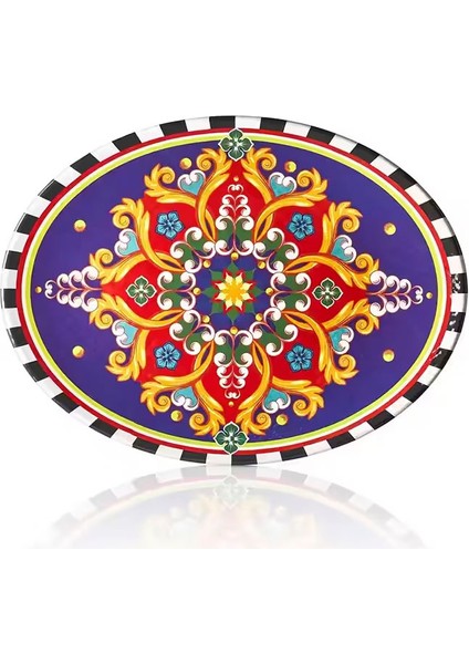 11849.CW.COR - Tilda Cordoba Oval Tabak 49X36,5 Cm, Thermoset Melamin