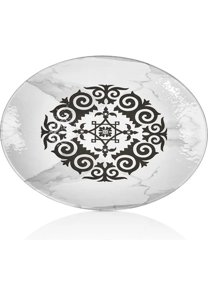 11849.CW.MAS - Tilda Maskara Oval Tabak 49X36,5 Cm, Thermoset Melamin