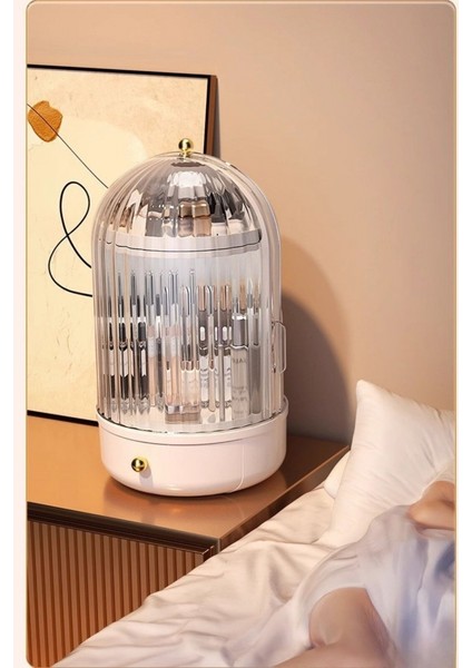 House By House 360 Glow Vitrin Şeffaf Fırçalık ve Şeffaf Mücevherat Üçlü Set fiyatları