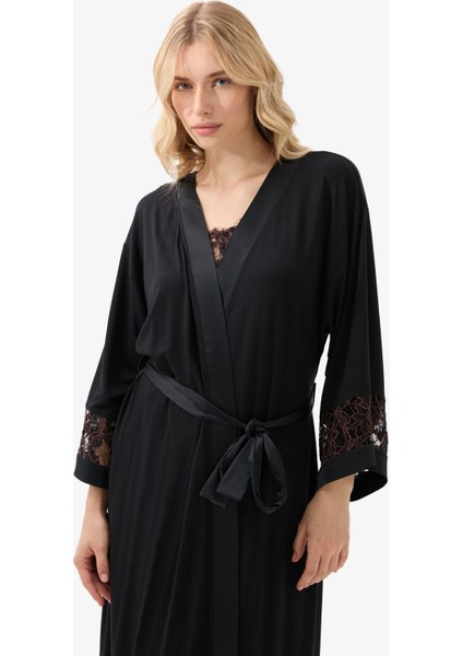 Kadın Sabahlık 51900 - Siyah