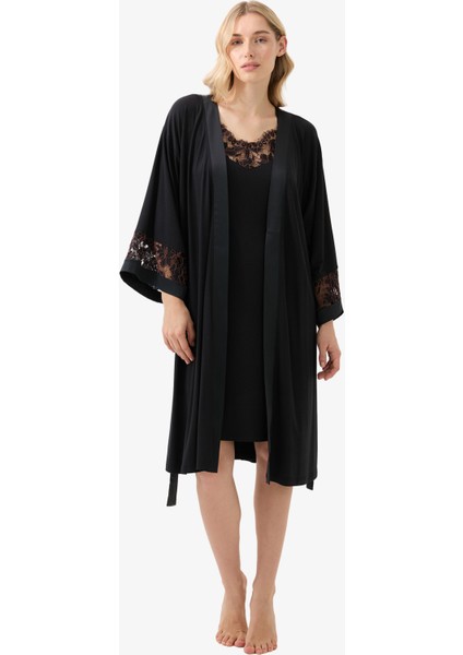 Kadın Sabahlık 51900 - Siyah indirimleri