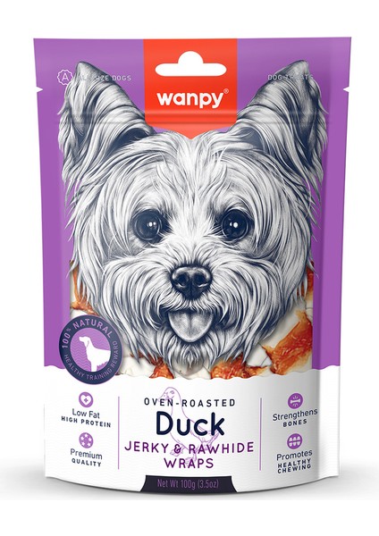 Deri Üzerine Ördek Sarılı 100 gr Köpek Ödülü