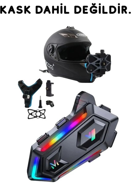 Avantaj Paketi Motorsiklet Kask Interkom Kulaklık ve Kask Telefon Tutucu Aparatı Rgb Kask Kulaklığı fiyatları