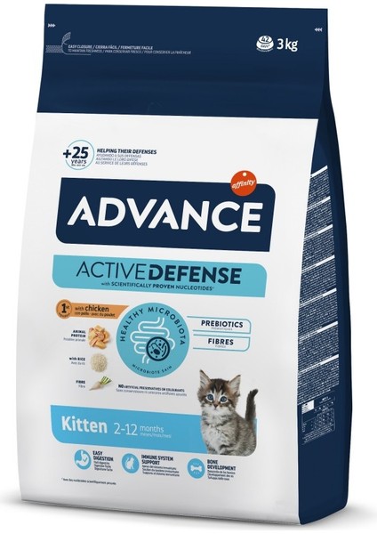Kitten Tavuklu ve Pirinçli Yavru Kedi Maması 3 Kg