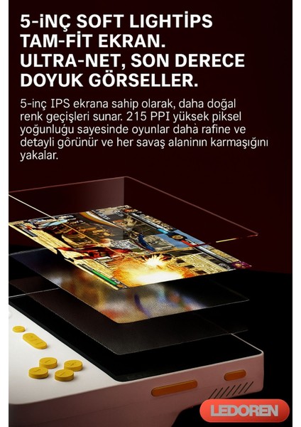 Gamemt E5 Elde Taşınabilir Youtube Chrome Oyun Konsolu 5000 Mah 2 In 1 Hızlı Şarj Cihazı 17 W Retro