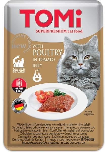 Kedi Kümes Hayvanı Ve Domates Tahılsız Pouch Mama 100gr (pat