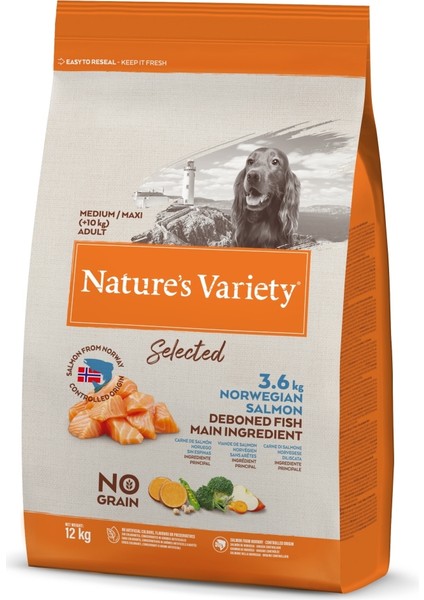 Yüksek Etli Somonlu Tahılsız Yetişkin Köpek Maması 12 kg