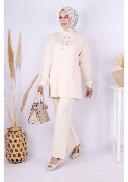 Yarım Balıkçı Önü Düğme Detaylı Takım 1630 Taş fiyatları