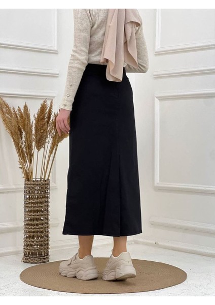 Kumaş Kalem Etek Siyah modelleri