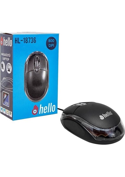 HL-18736 Optik Işıklı 800 Dpı Kablolu Mouse modelleri