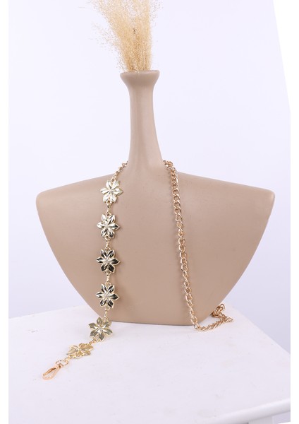 9108 Çiçekli Zincir Kemer Gold