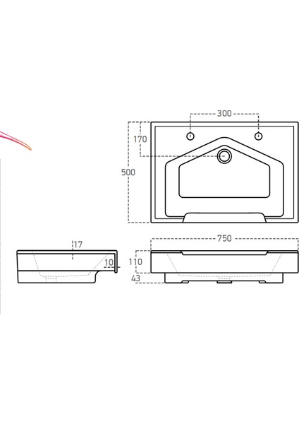 Seramik Kuaför Lavabosu 75 cm Beyaz Erkek Kare Lavabo fırsatları
