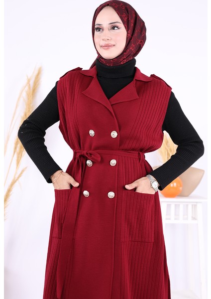 Triko Yelek 18301 Bordo fırsatları