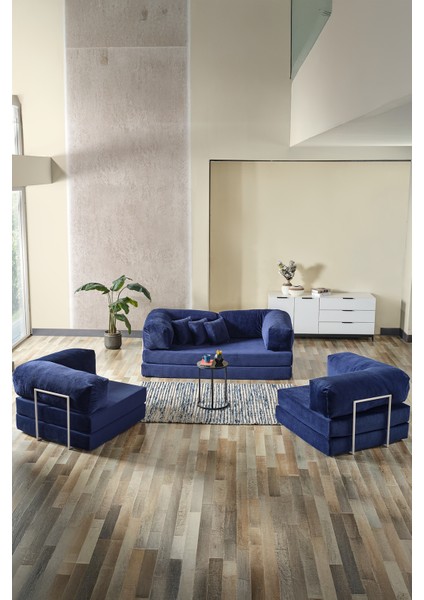 Legom Avanos Aktivite Koltuğu Yatak Olabilen Çok Amaçlı Kanepe Koltuk Takımı Mavi