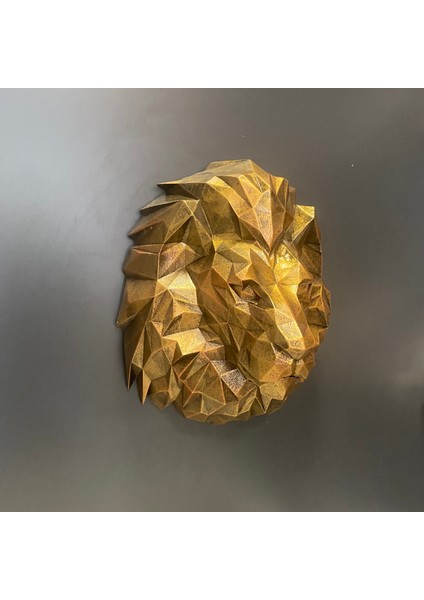 Kübik Aslan Duvar Dekoru