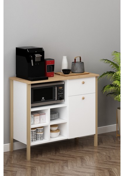 Nora Kahve Köşesi Fırın Dolabı Çekmeceli Alt Modül Çok Amaçlı fiyatları