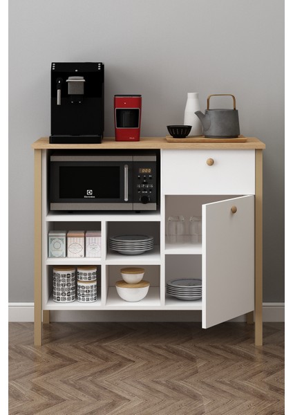 Nora Kahve Köşesi Fırın Dolabı Çekmeceli Alt Modül Çok Amaçlı modelleri