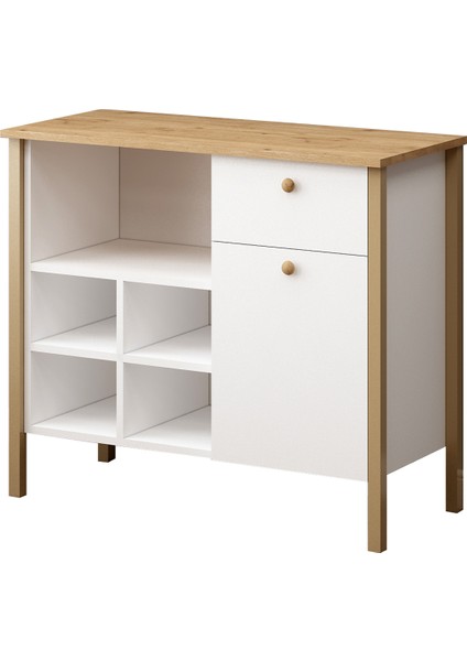 Nora Kahve Köşesi Fırın Dolabı Çekmeceli Alt Modül Çok Amaçlı fırsatları