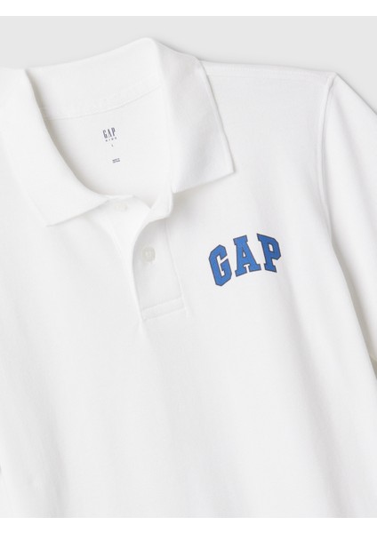 Erkek Çocuk Beyaz Gap Logo Polo Yaka T-Shirt modelleri