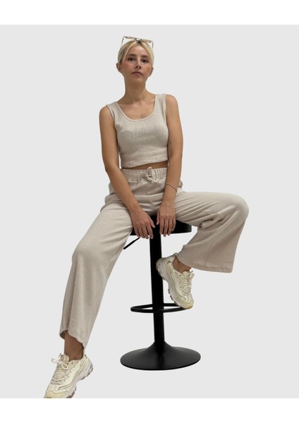 Kadınlar Için Basic Pantolon - Crop Takım