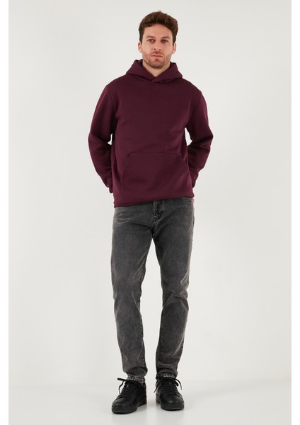 Regular Fit Kapüşonlu Kanguru Cepli Içi Tüylü Yumuşak Şardonlu Sweat Erkek Sweat 5905281 fiyatları