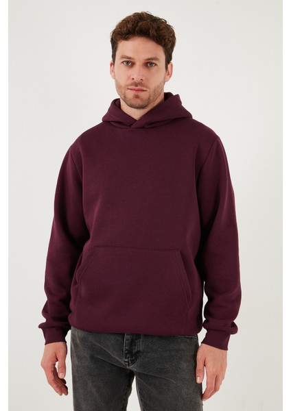 Regular Fit Kapüşonlu Kanguru Cepli Içi Tüylü Yumuşak Şardonlu Sweat Erkek Sweat 5905281 modelleri