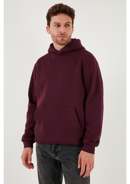 Regular Fit Kapüşonlu Kanguru Cepli Içi Tüylü Yumuşak Şardonlu Sweat Erkek Sweat 5905281 indirimleri