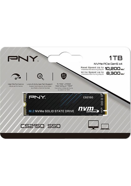 Teknoteg - Pny CS2150 1tb 10200/8300 Mb/s M.2 Nvme SSD (M280CS2150-1TB-TB) fiyatları