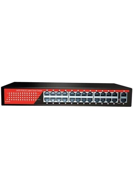 EZ-24PSF 24XFE+2XGE Yönetilemez Poe Switch (320 Watt)