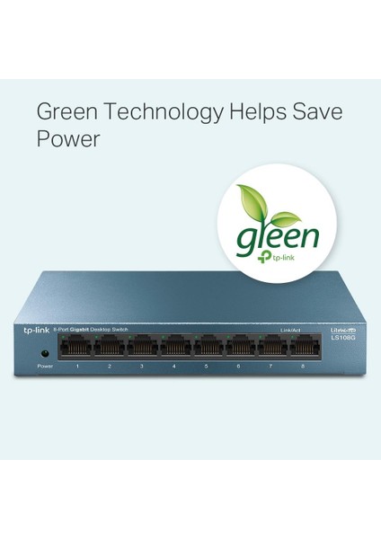 LS108G 8 Port 10-100-1000 Mbps Switch Metal Kasa modelleri
