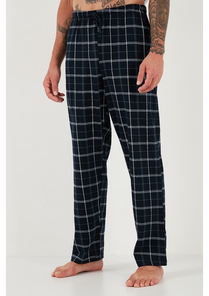 Pamuklu Regular Fit Normal Bel Düz Paça Cepli Pijama Altı Erkek Pijama Altı 6574003 fırsatları