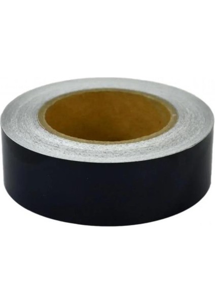 Parlak Siyah Bant Yapışkanlı Araç Çıta Direk Kaplama Folyosu 4 cm x 4 Metre