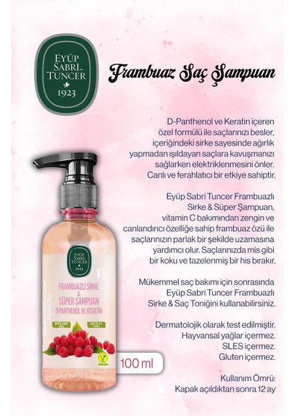 13 Al 11 Öde Şampuan Sirke Frambuaz 100 ml ve Rosie fiyatları