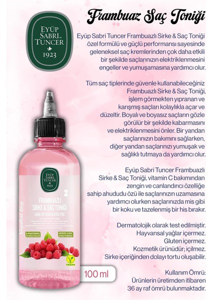 24 Al 20 Öde Sirke Frambuaz Tonik 100 ml ve Rosie fiyatları