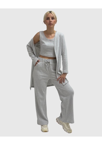 Kadınlar Için Basic Ceket - Bluz - Pantolon Takım
