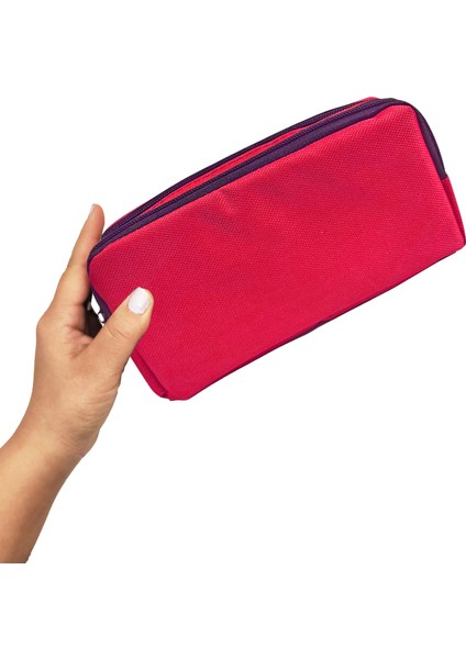 Kırmızı Kalem Kutusu ( Iki Bölmeli ) Çift Gözlü Kalemlik modelleri