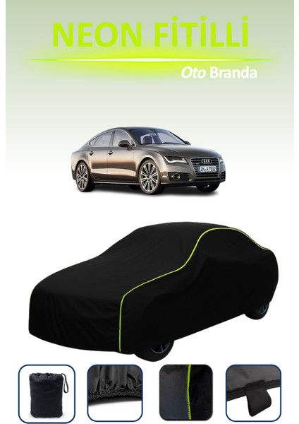 Siyah [audi A7 Sportback 2010 - 2014] Uyumlu Neon Fitilli Araba Brandası, Su ve Toz Geçirmez indirimleri
