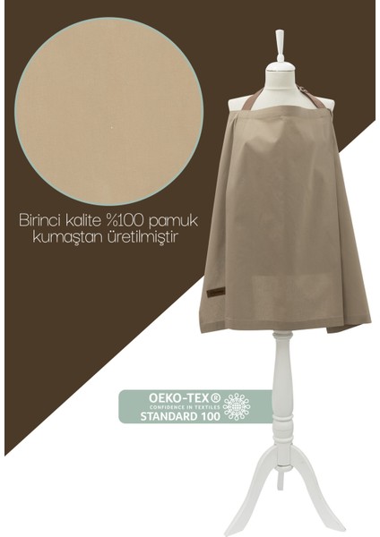 Çok Amaçlı Bebek Emzirme Örtüsü Panço Tasarım XL 100 Pamuk 80x118 cm Rahat Kullanım