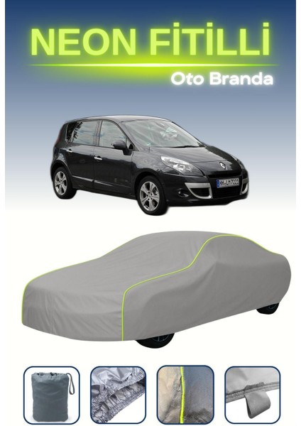 Gri [renault Grand Scenic 3] Uyumlu Neon Fitilli Araba Brandası, Su ve Toz Geçirmez indirimleri